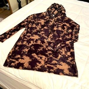 Hoodie shimmer gold brown tan top shop